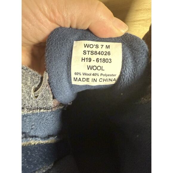 Sperry Duck Boots Womens Size 7 Saltwater Blue Wool Lace Up Ankle Top - Picture 7 of 11